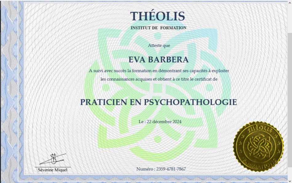 photo diplome Eva Barbéra