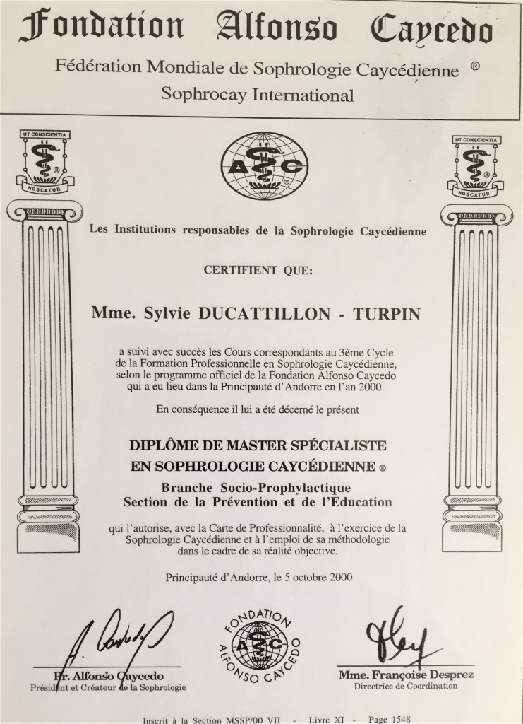 photo diplome Ducattillon Sylvie