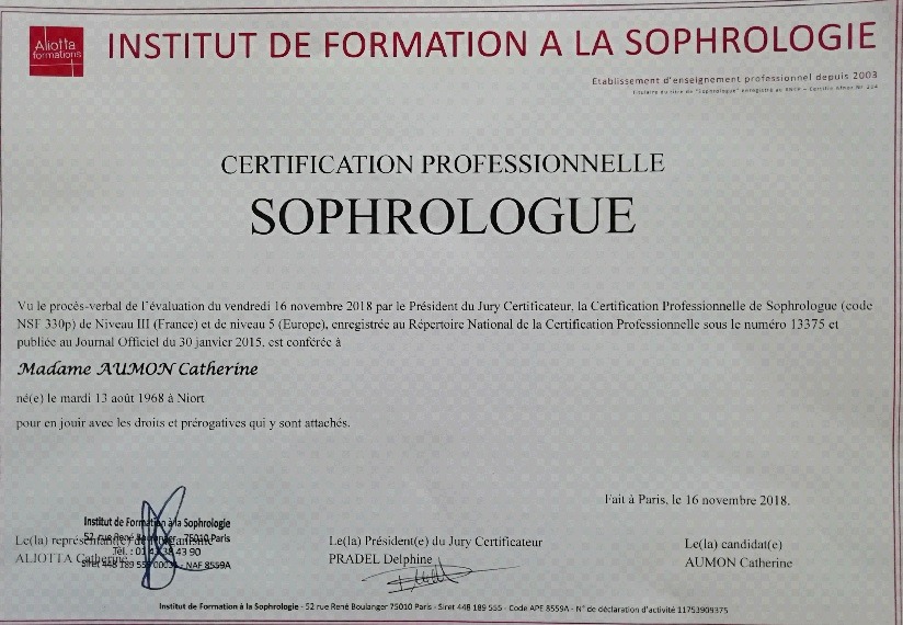 photo diplome AUMON CATHERINE