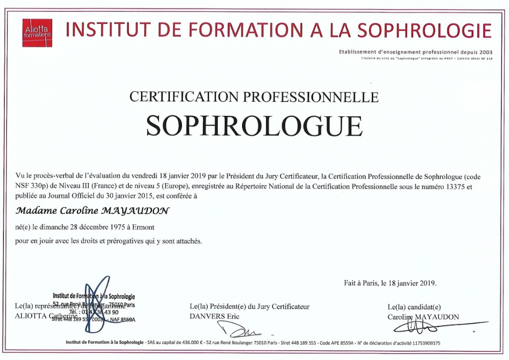 photo diplome Caroline MAYAUDON 