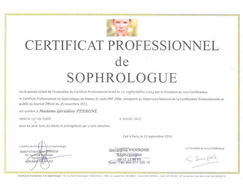 photo diplome GERALDINE PERRONE