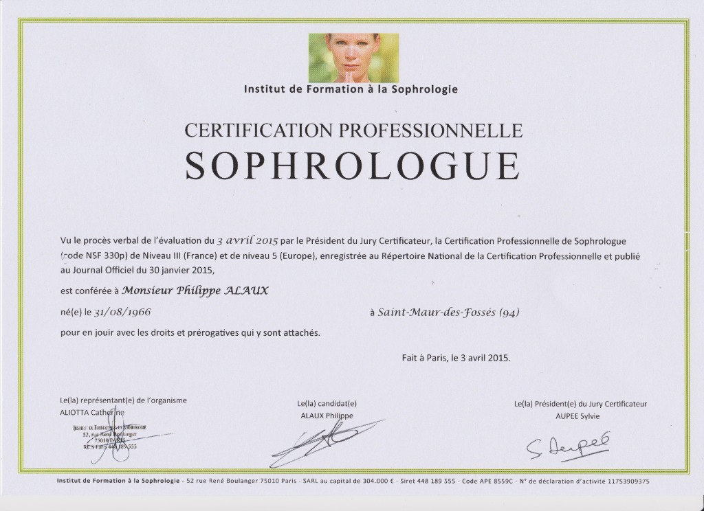 photo diplome Alaux Philippe