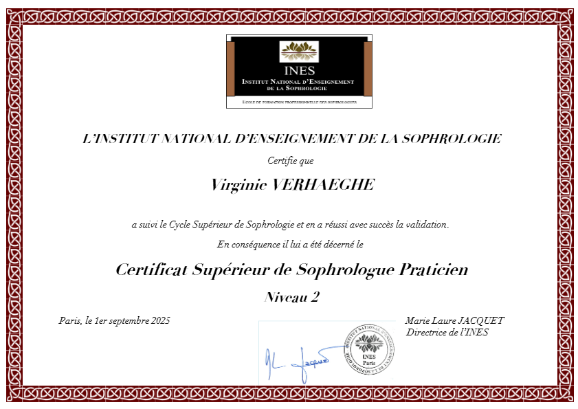 photo diplome Virginie Verhaeghe