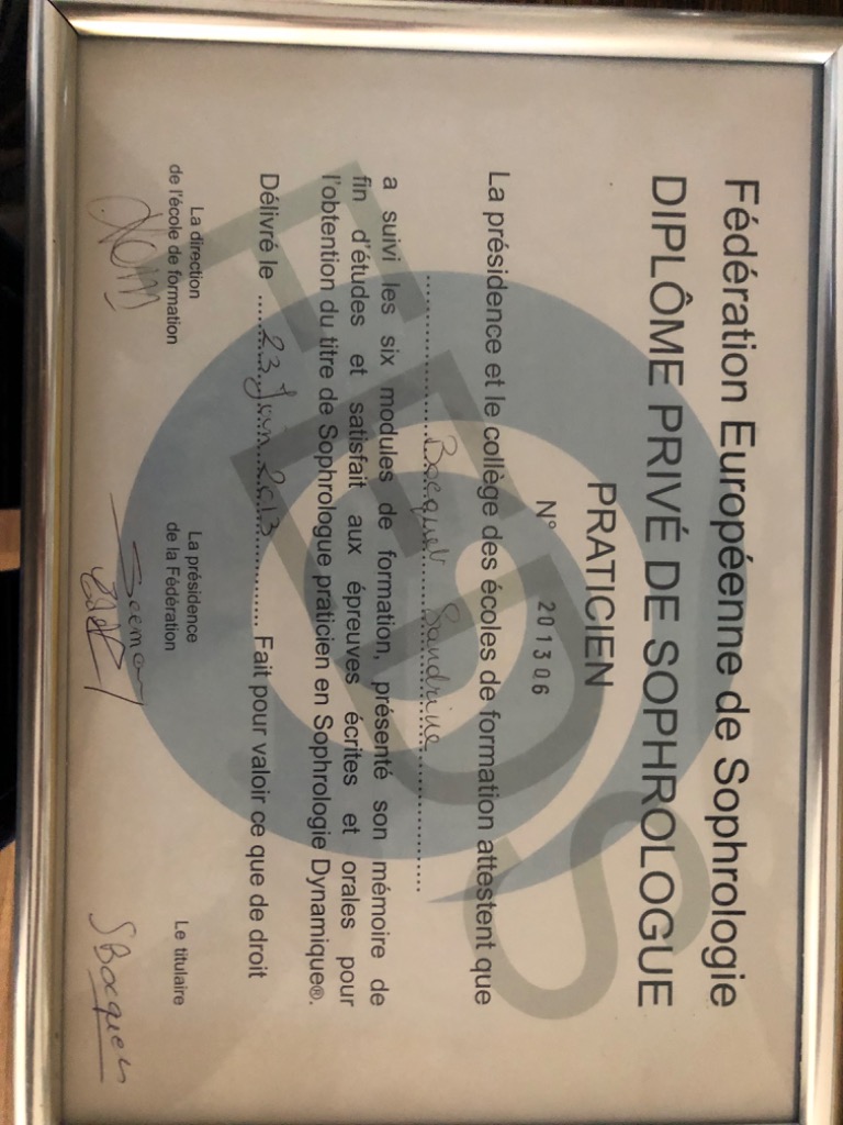 photo diplome Sandrine Bocquet 