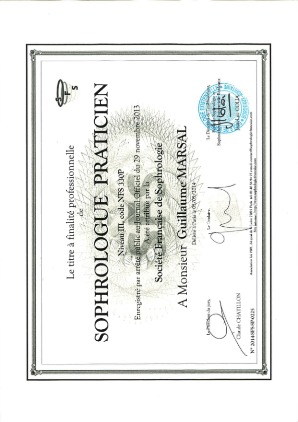 photo diplome Guillaume MARSAL