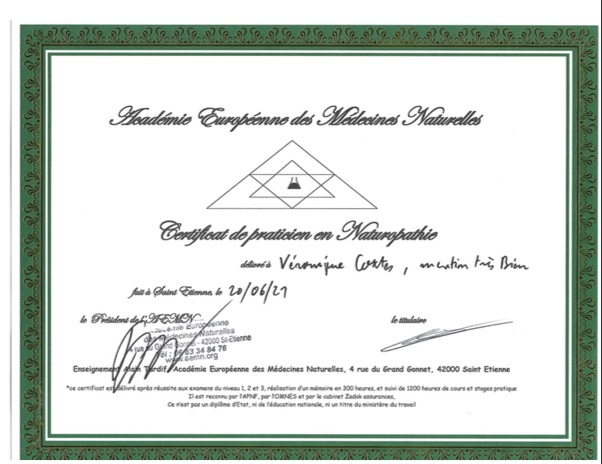 photo diplome Veronique CORTES