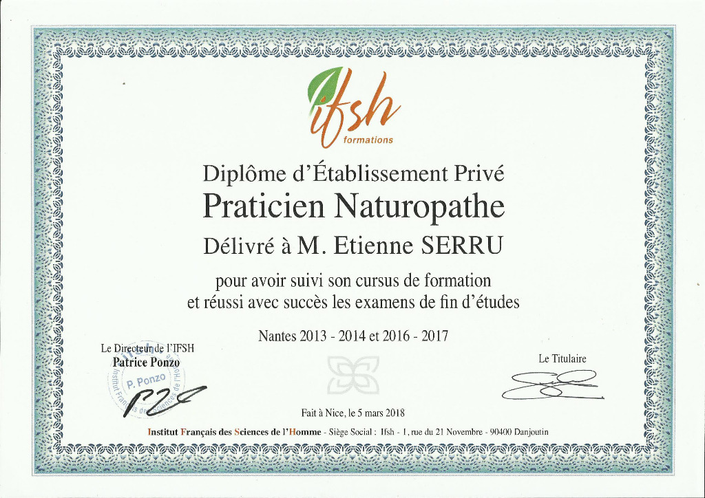 photo diplome Etienne SERRU