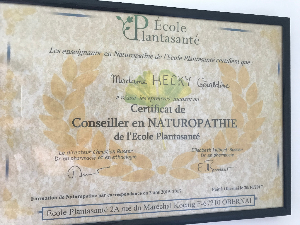 photo diplome Géraldine Hecky