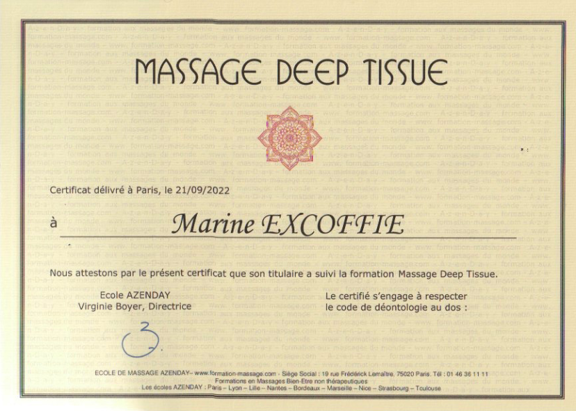 photo diplome Marine Excoffié