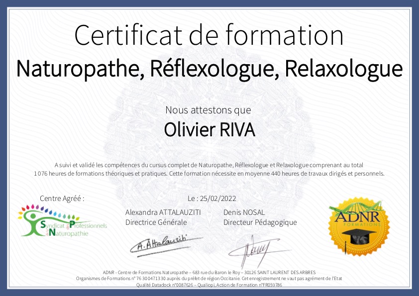 photo diplome Olivier RIVA