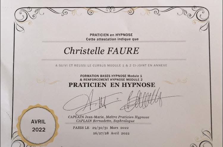 photo diplome Christelle Faure