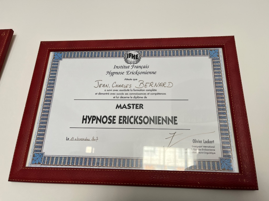 photo diplome BERNARD Jean-Charles