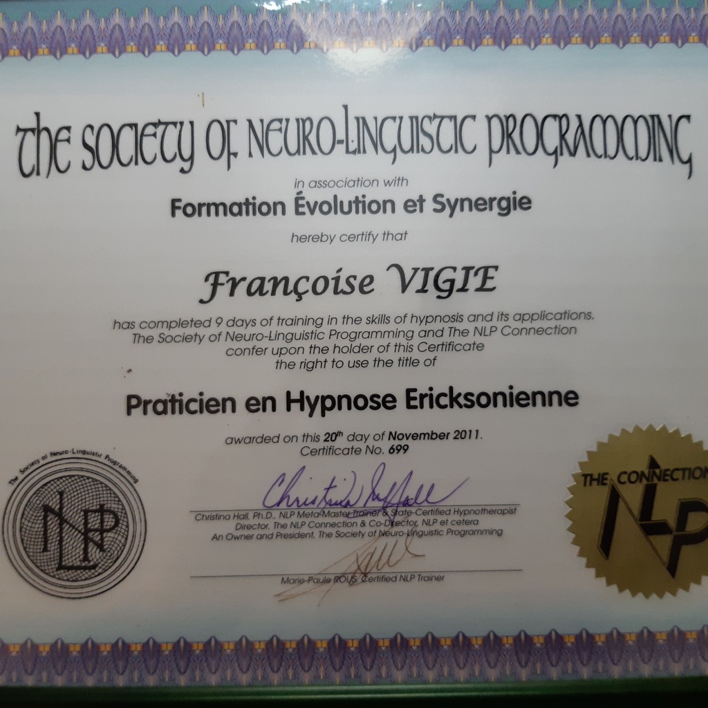 photo diplome Françoise Vigié