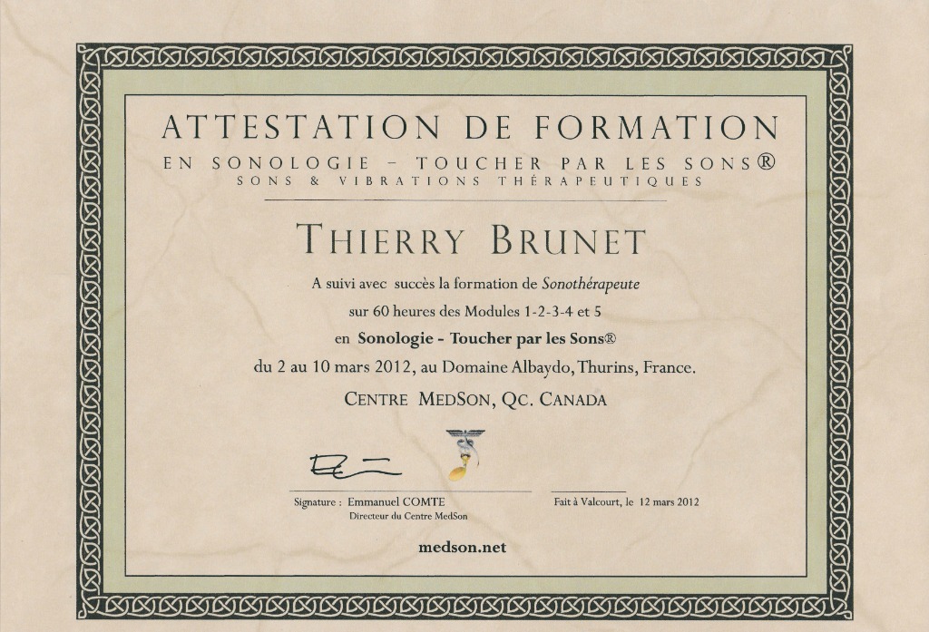 photo diplome Thierry Brunet