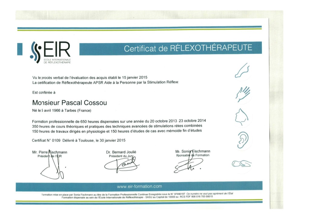 photo diplome PASCAL COSSOU