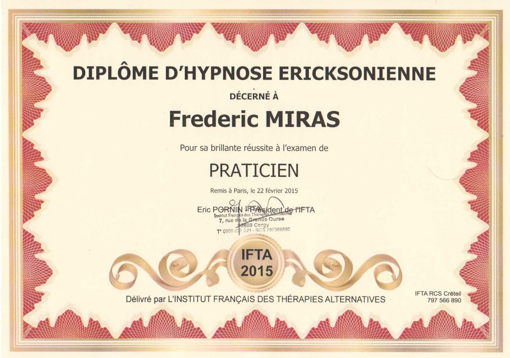 photo diplome Frédéric MIRAS