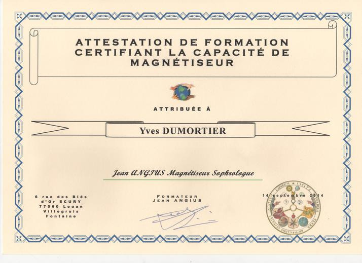 photo diplome Yves Dumortier