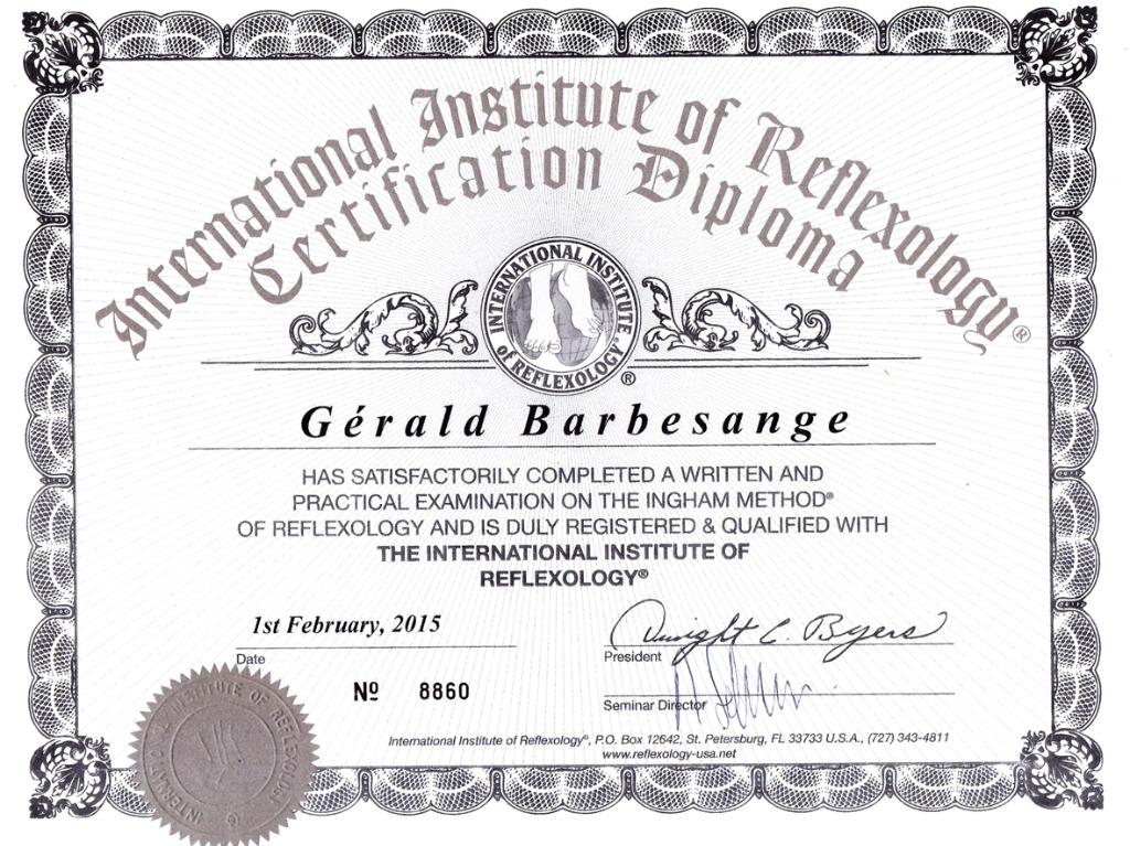 photo diplome Gérald BARBESANGE