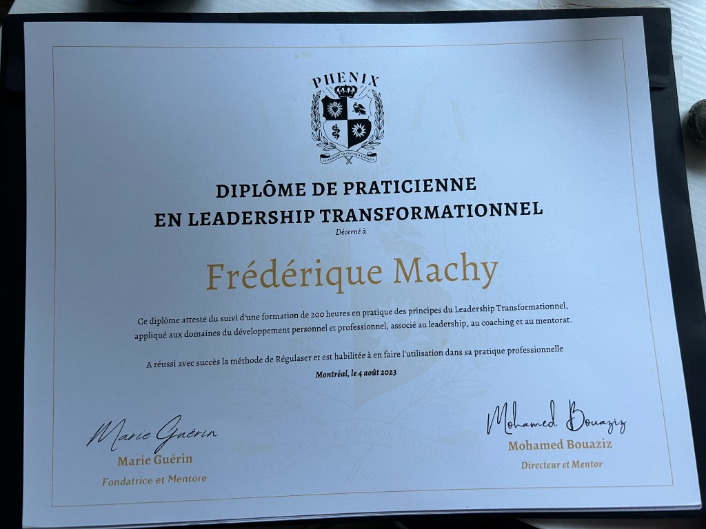 photo diplome Frédérique Machy