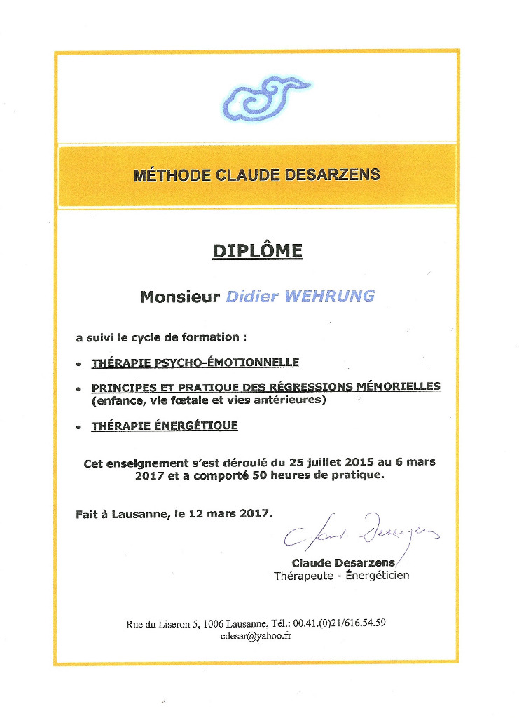 photo diplome WEHRUNG Didier