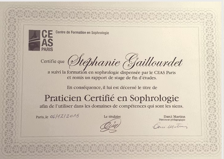 photo diplome Stéphanie Gaillourdet