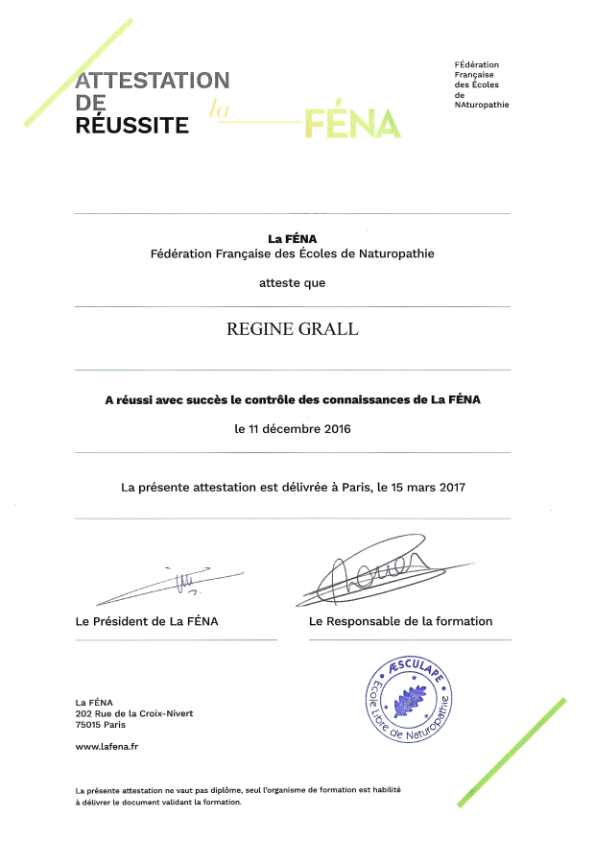 photo diplome GRALL Regine
