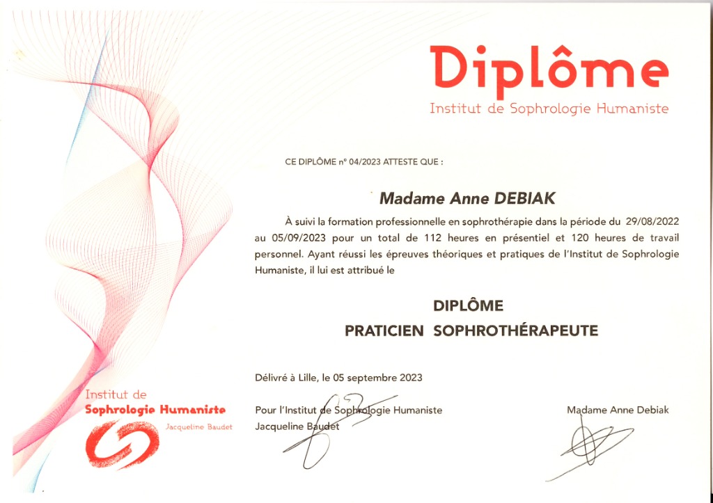 photo diplome Anne DEBIAK