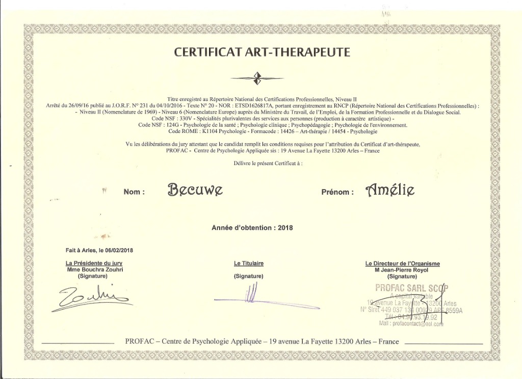 photo diplome Amelie Becuwe 