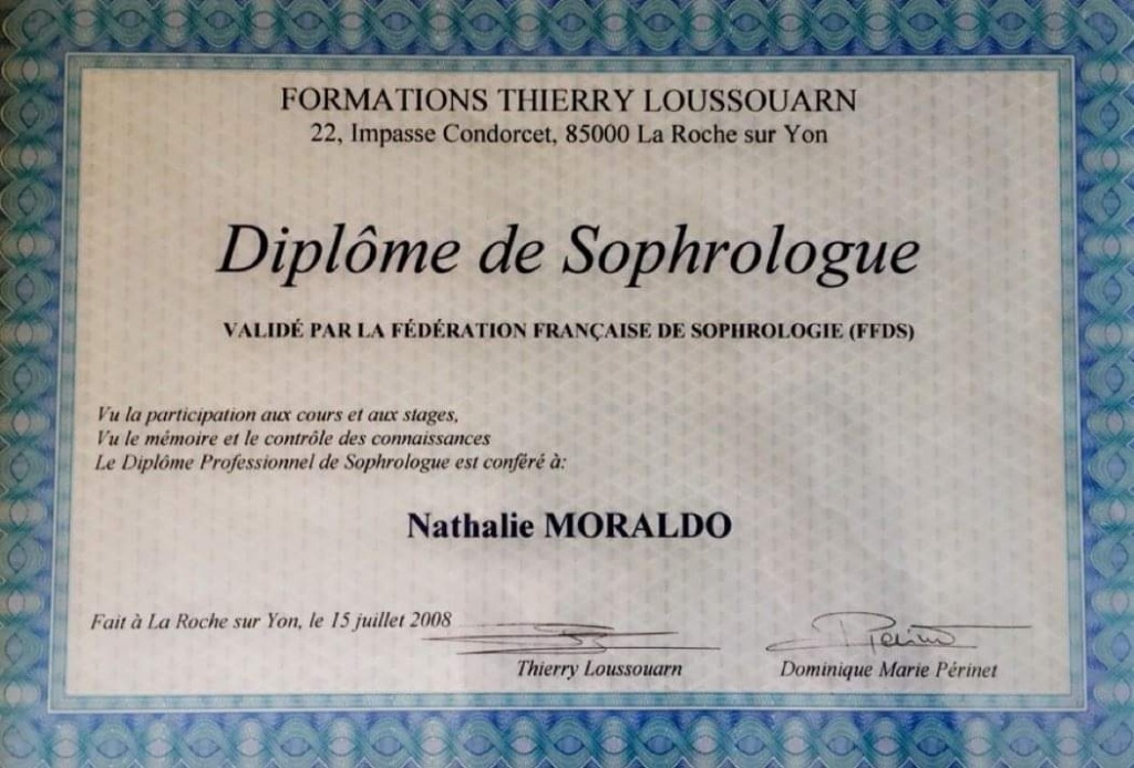 photo diplome Nathalie Moraldo