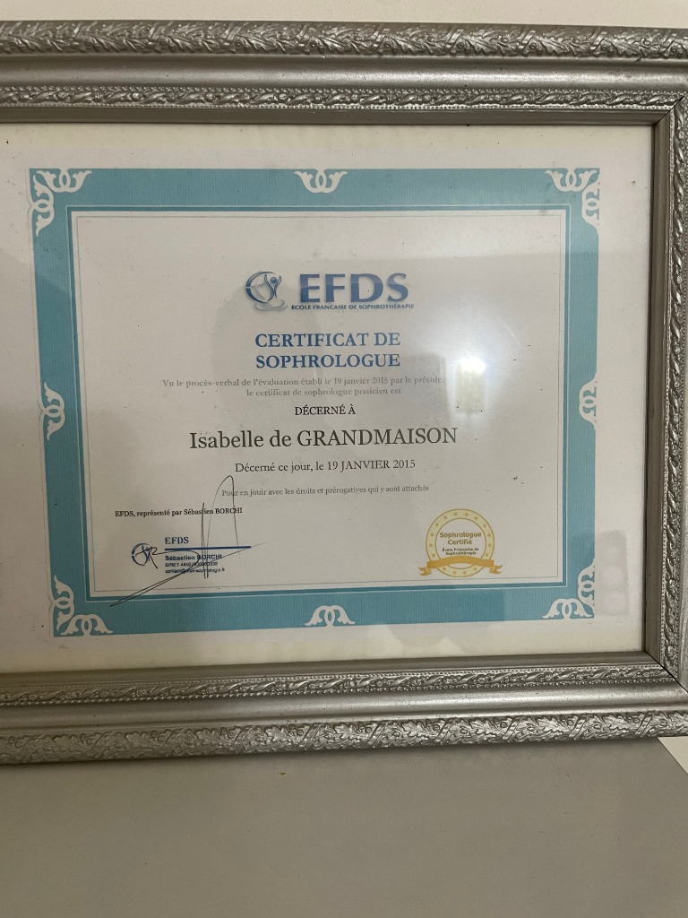 photo diplome Isabelle de Grandmaison