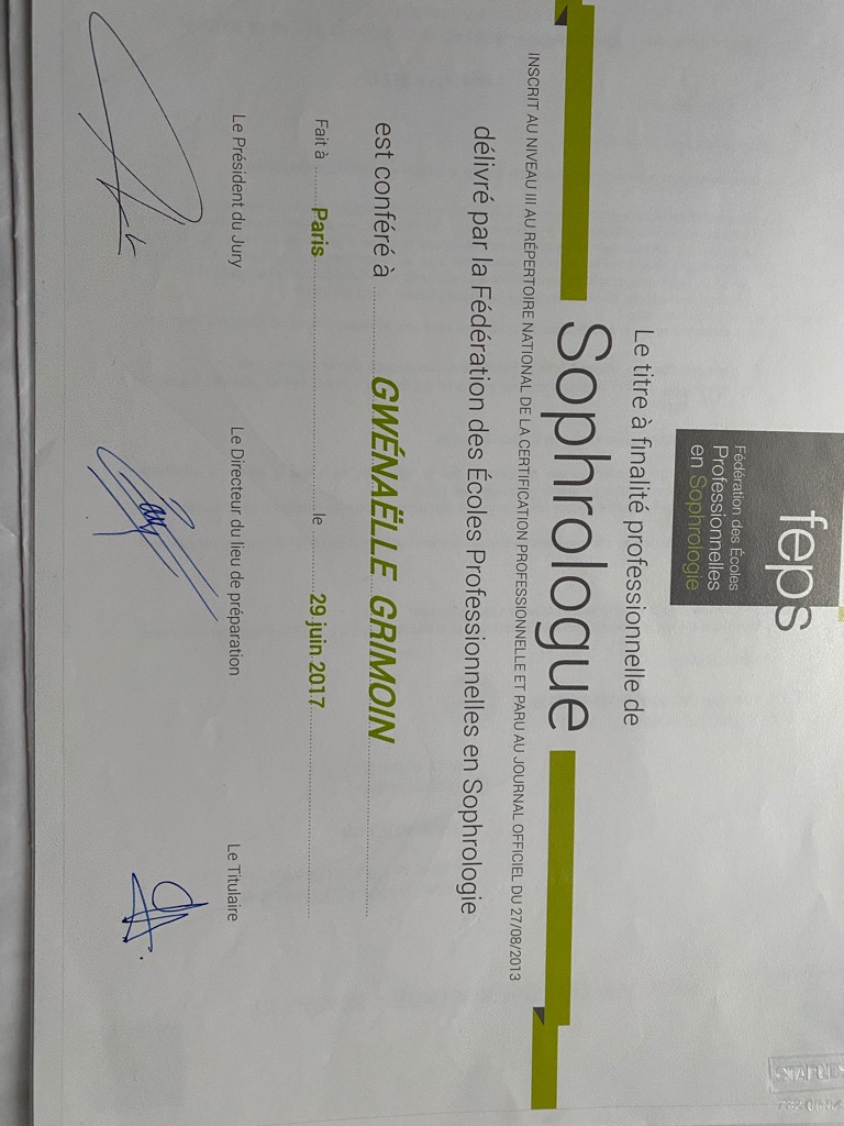 photo diplome Gwénaëlle Grimoin