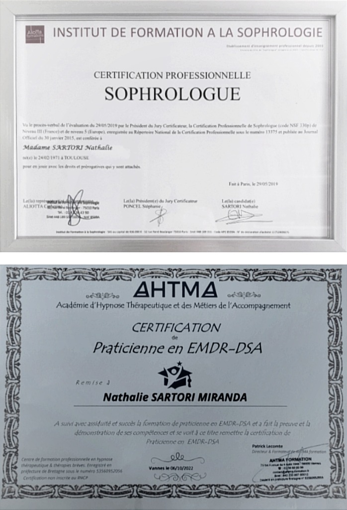 photo diplome Nathalie MIRANDA SARTORI