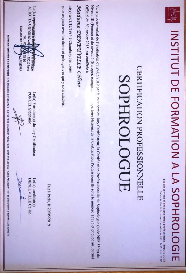 photo diplome Céline DENEUVILLE