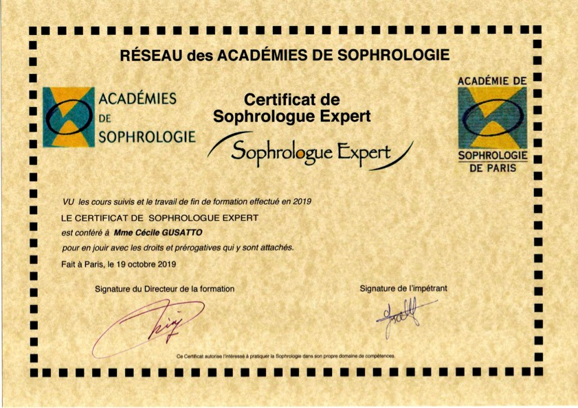 photo diplome Cécile GUSATTO