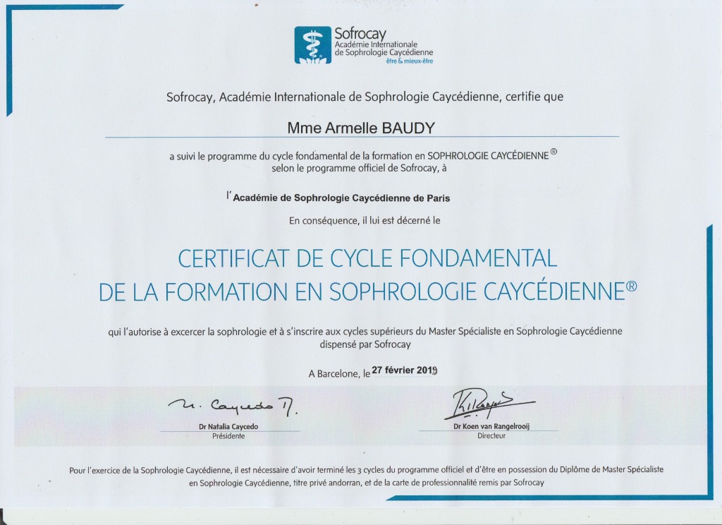 photo diplome Armelle BAUDY