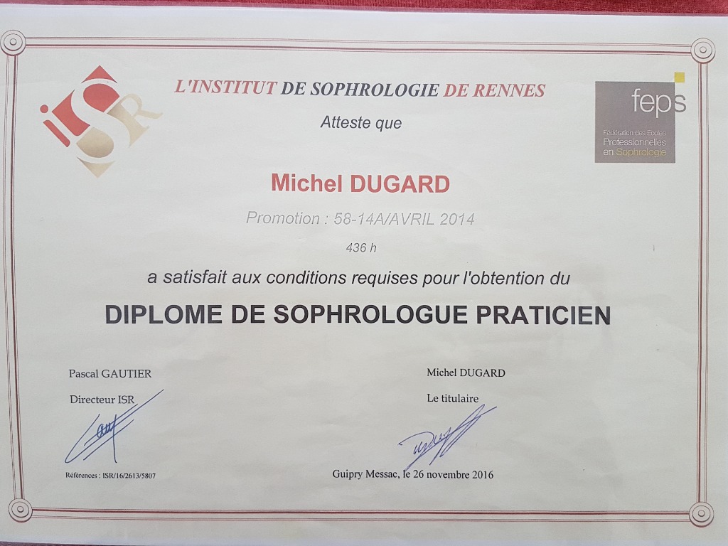 photo diplome Michel  DUGARD