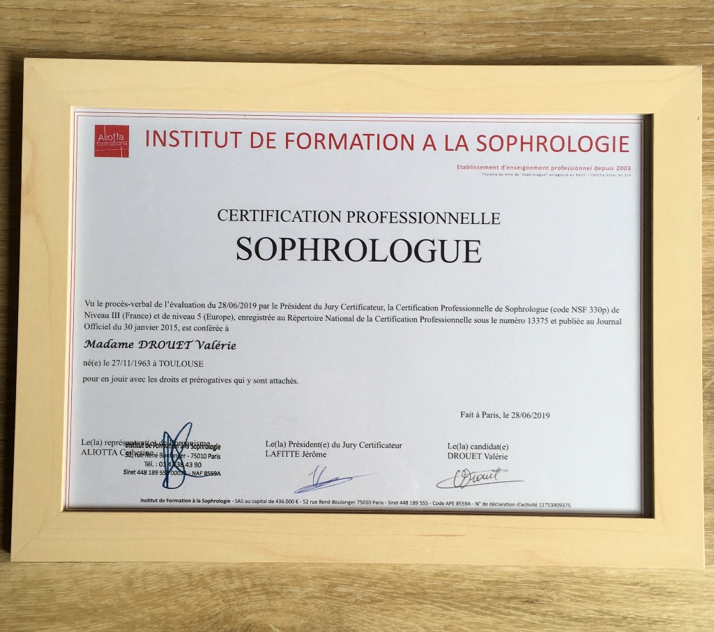 photo diplome Valérie Drouet