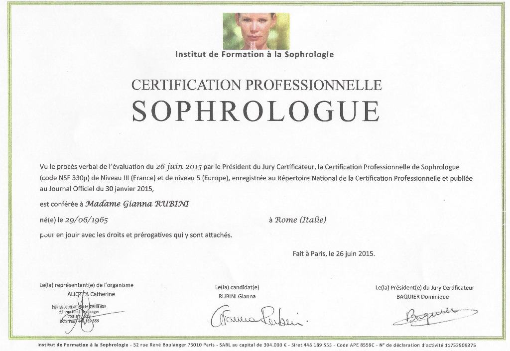 photo diplome Gianna Rubini