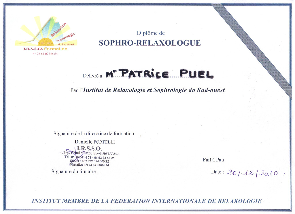 photo diplome Patrice  PUEL