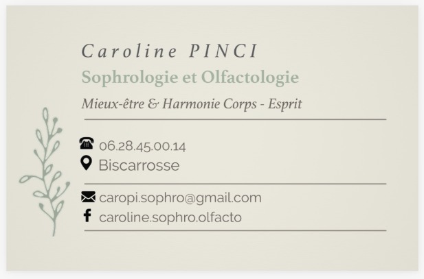 photo diplome Sophrologie & Olfactologie Caroline Pinci