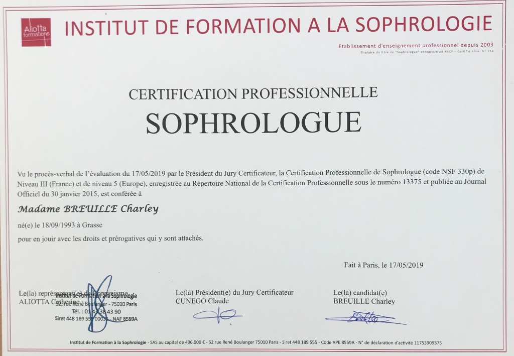 photo diplome Charley Breuille