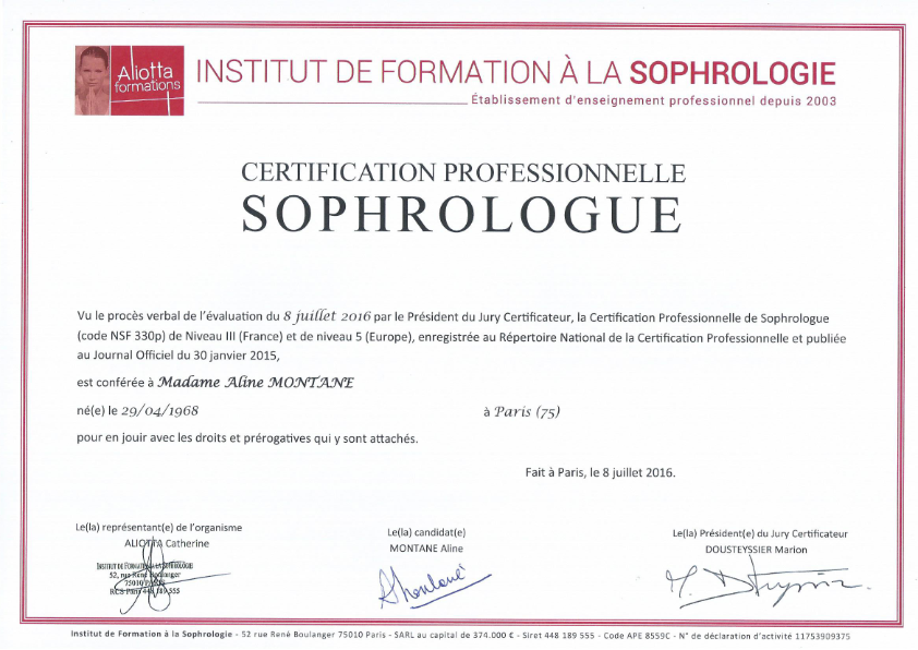 photo diplome Aline MONTANÉ