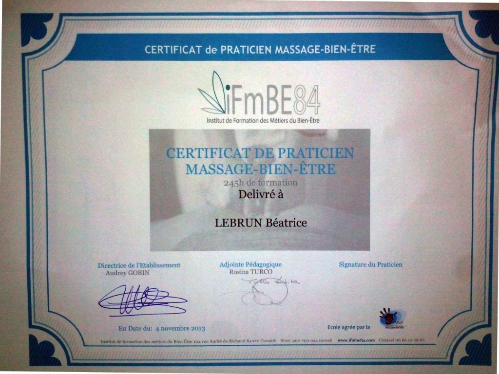 photo diplome Un moment pour soi