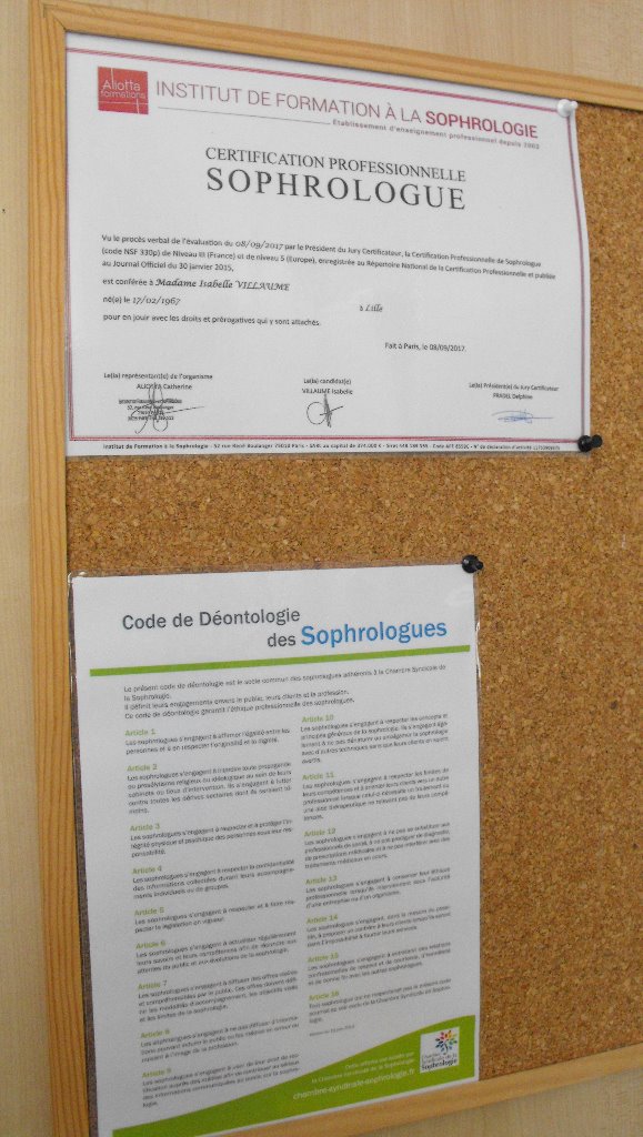 photo diplome Isabelle VILLAUME