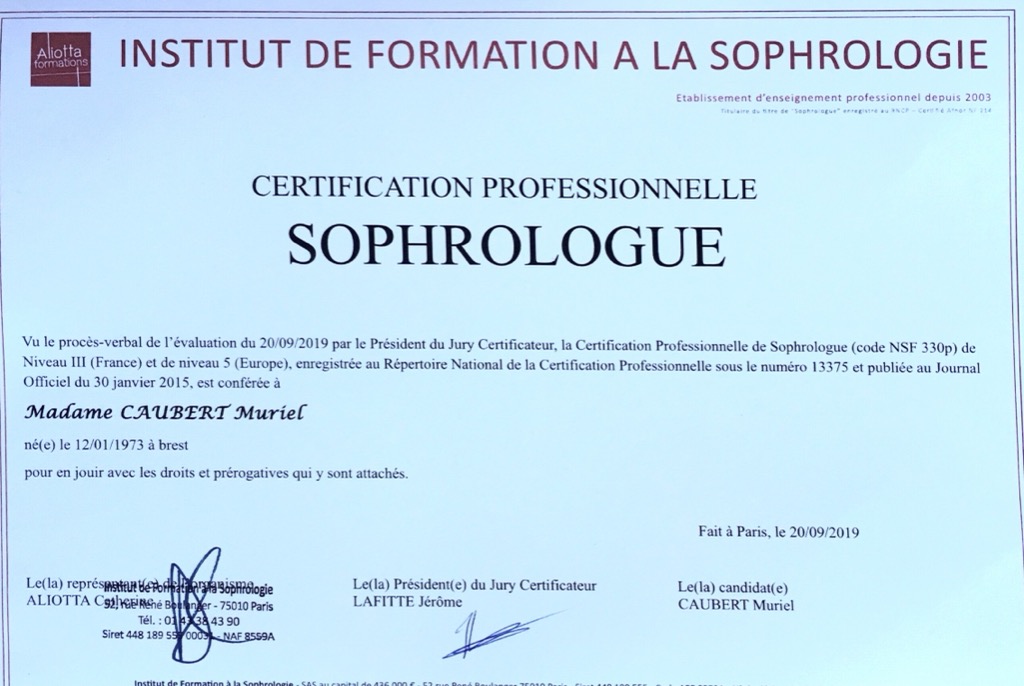 photo diplome muriel CAUBERT