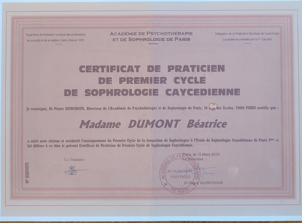 photo diplome Beatrice DUMONT 