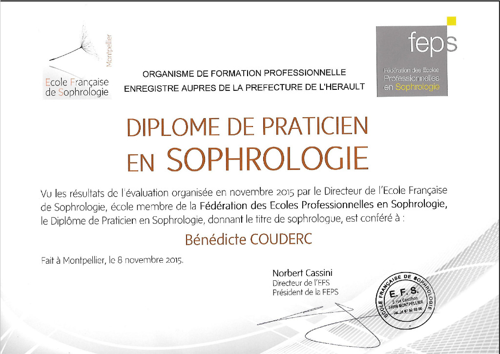 photo diplome Bénédicte Couderc