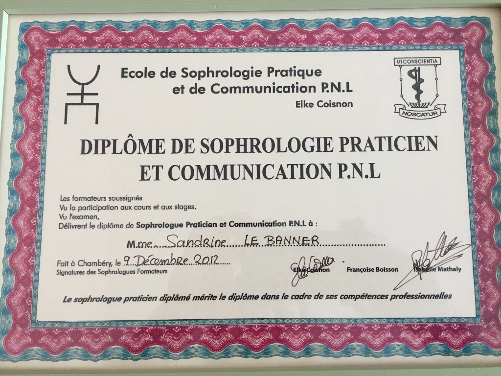 photo diplome Sandrine LE BANNER