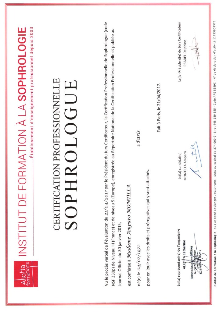 photo diplome Amparo MONTILLA 