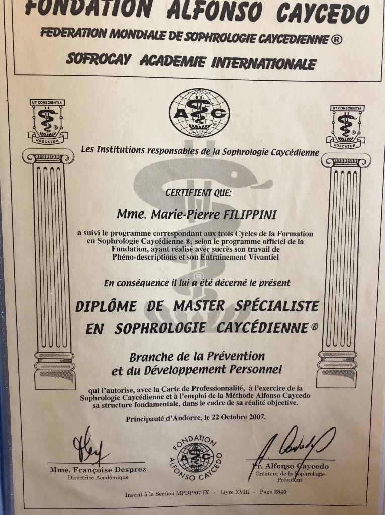 photo diplome Marie Pierre Guerrero